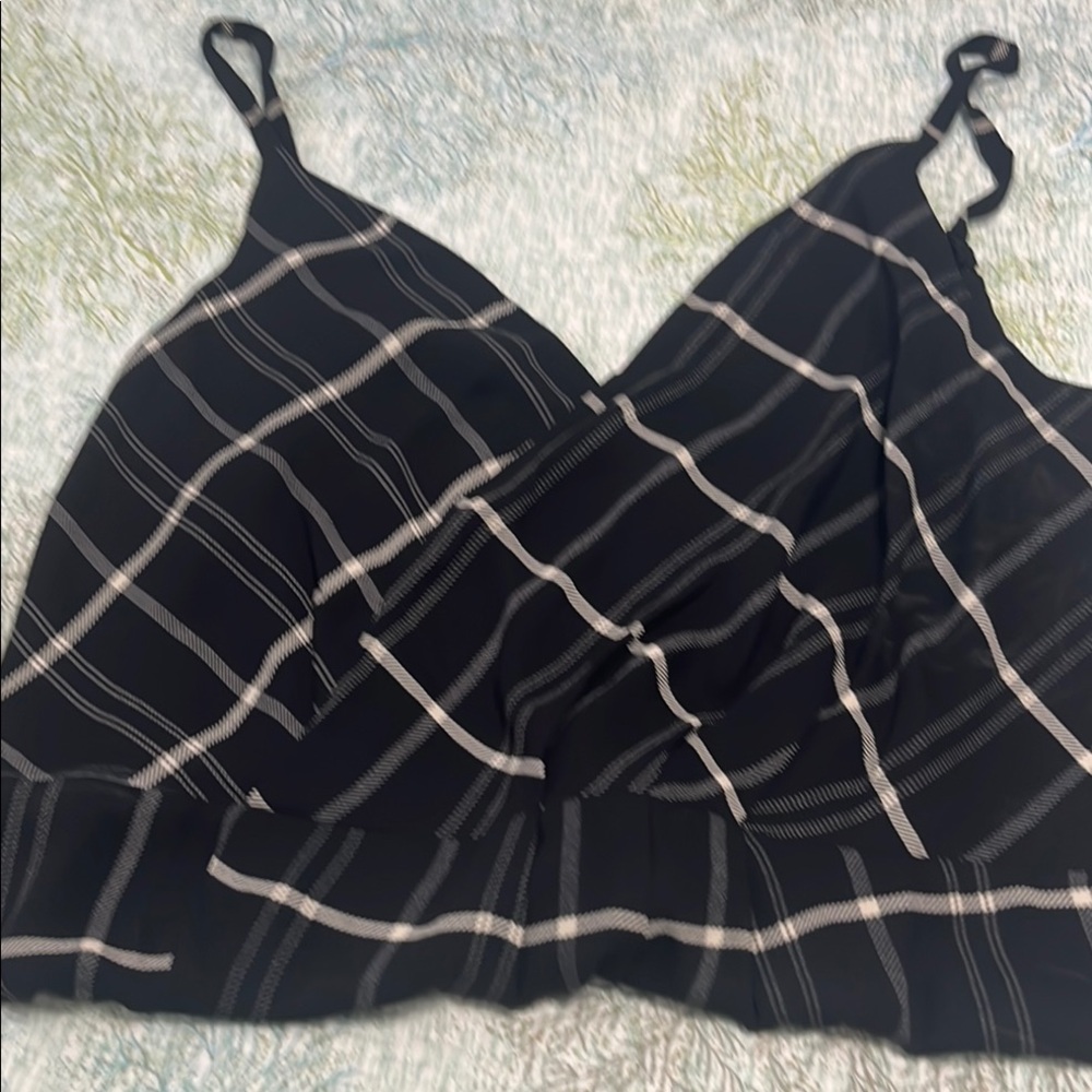 CAbi Black and White Camisole Crop Top